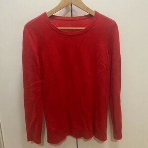 J.crew red cashmere sweater small